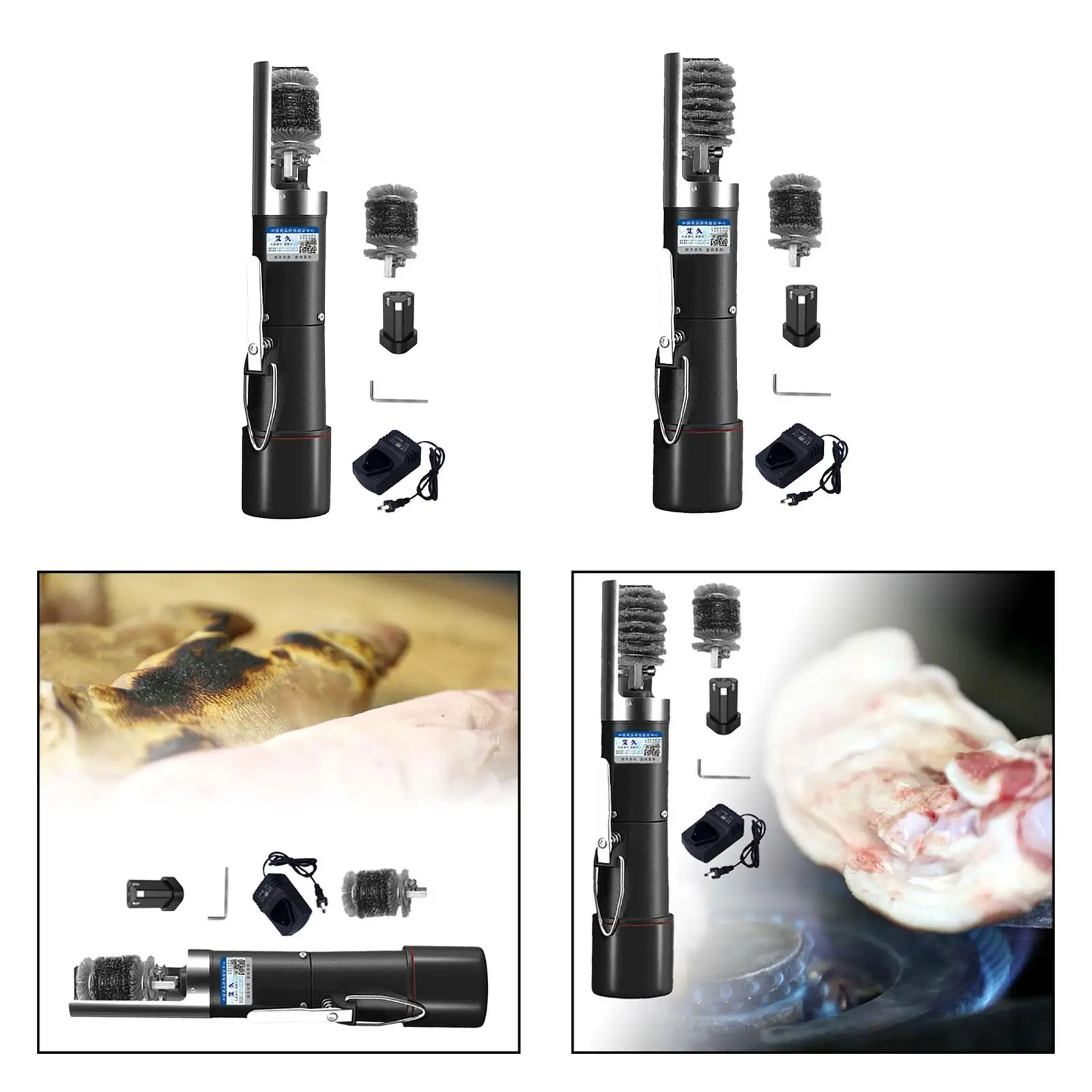 Electric Cleaning Brush for Pigs Trotters for Black and Burnts Pig Hair Scraper Portable Practical Cleaning Tool for Cooking