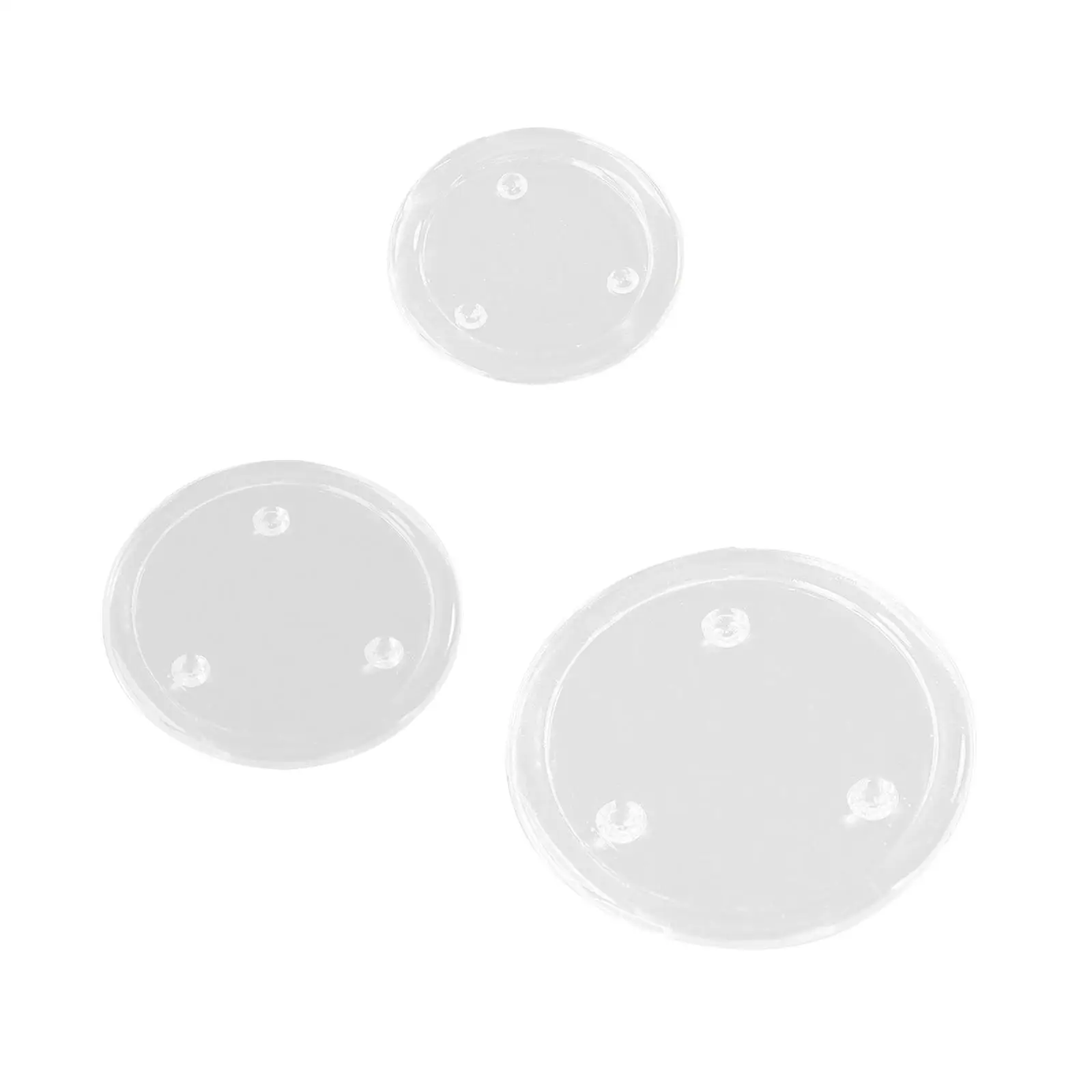 Candle Tray, Round, Clear Glass, Candle Plate for Dinner, Party, Fine
