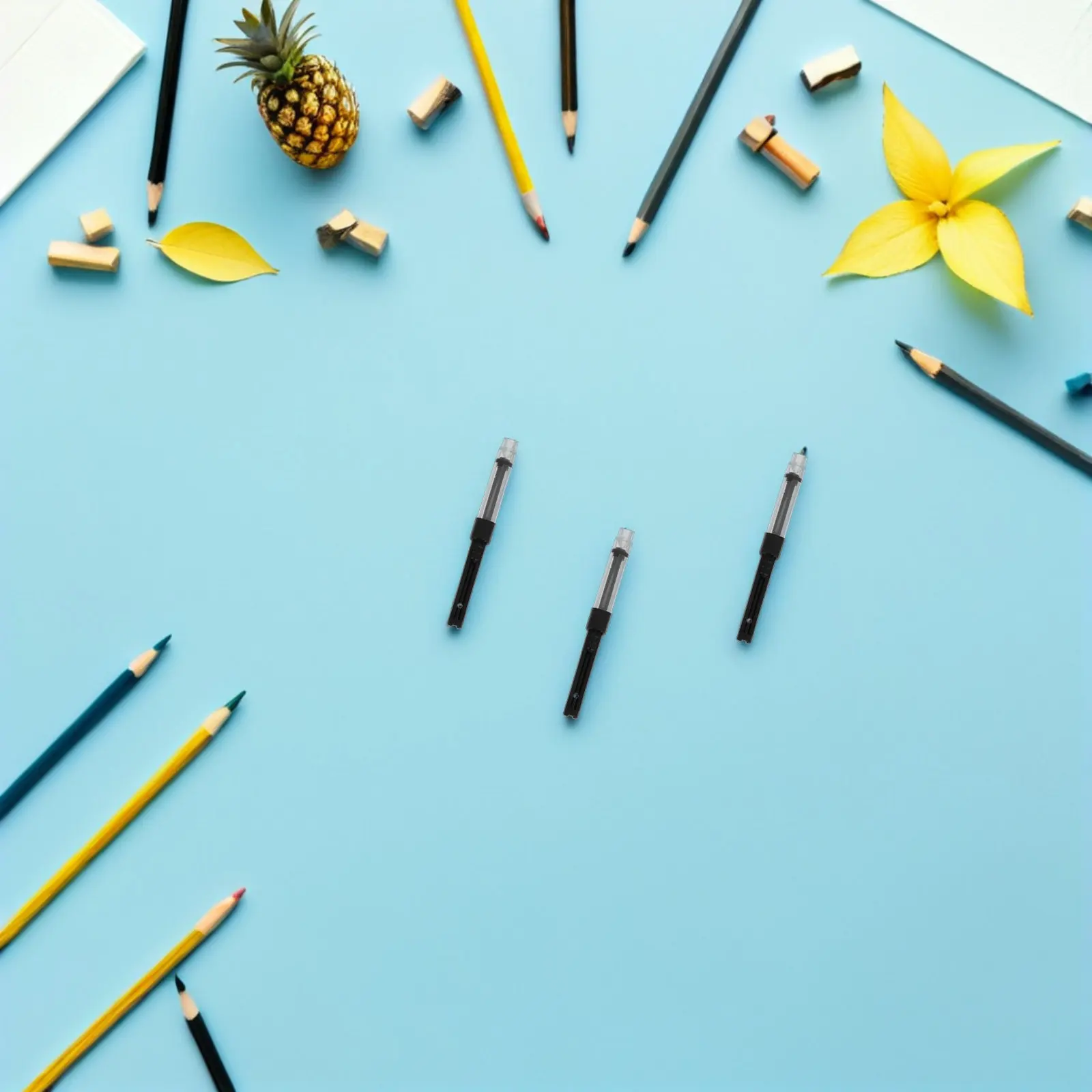 

50 шт. конвертеров для перьевых ручек, инструмент для заправки чернил, 3,4 мм, для чернил в бутылках, бесшовная замена картриджей, точный поршневой механизм