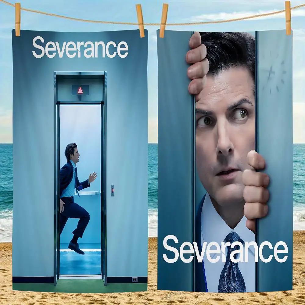 Sci Fi Series Severance Anime Beach Swimming Towel Soft Absorbent Washcloth Children's Gifts for Kids Travel Camping Gym