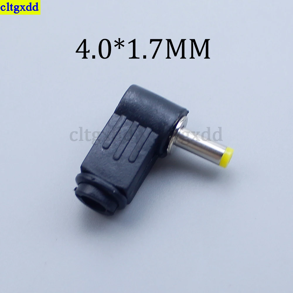 cltgxdd 5piece 2.5x0.7/5.5x2.5/5.5x2.1/4.8x1.7/4.0x1.7/3.5x1.35/3.5x1.1mm male DC power plug connector angle 90 L-shaped plug