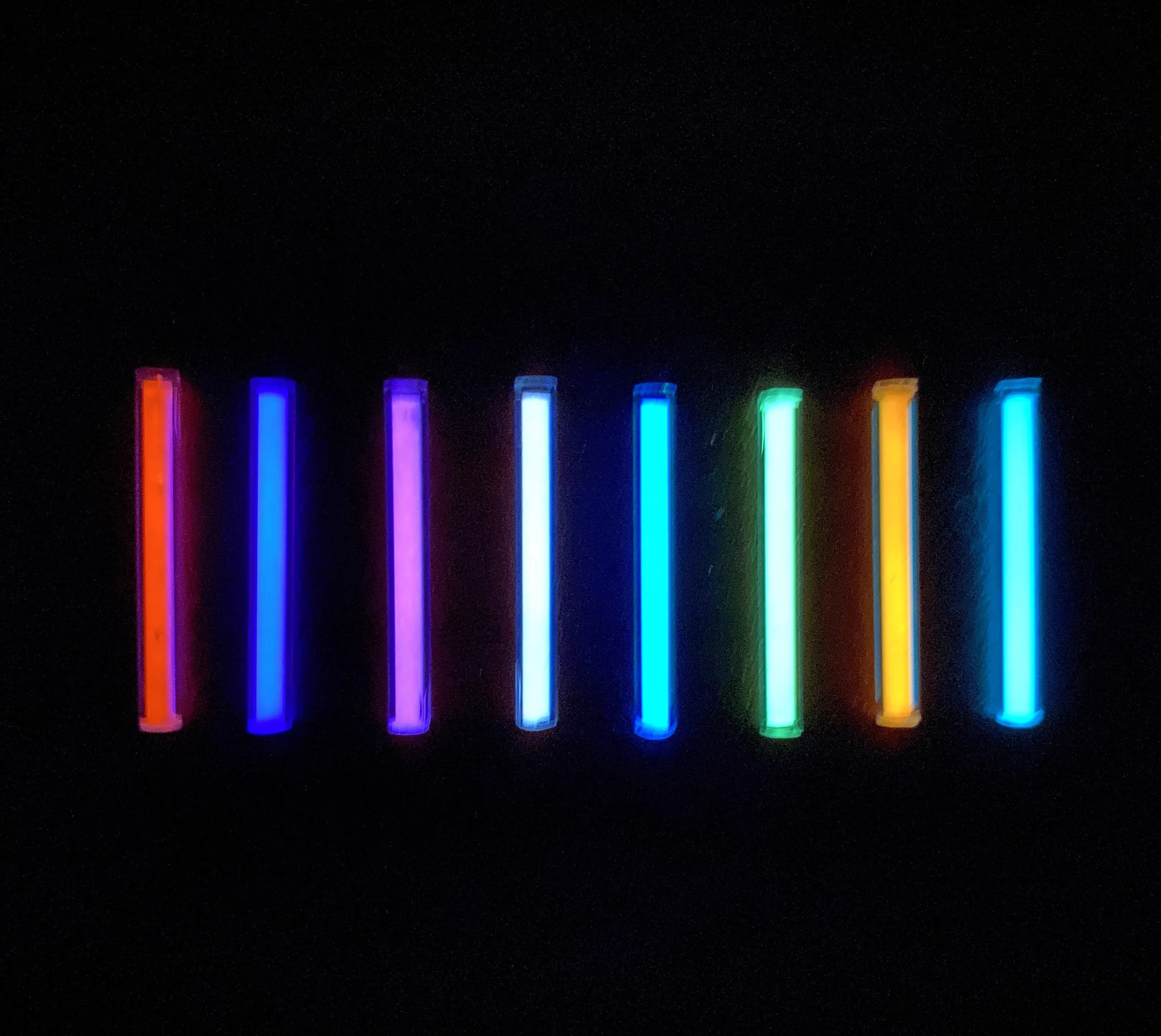 Imagem -02 - Pacote 3x25 mm Cores Tubo de Vidro Luminoso Luzes de Emergência Lâmpada Brilho para Ponta do Dedo Giroscópio Faça Você Mesmo Edc Mod 8