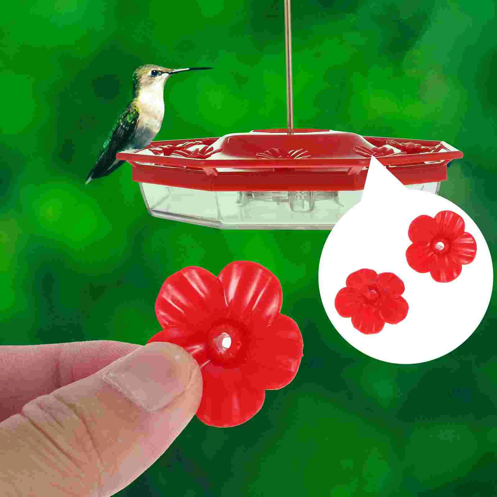 

18 Pcs Bird Feeder Flowers Hummingbird Supplies Feeders for Outdoors Window Feeding Tool Plastic Water Pet