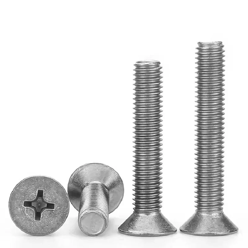 

M1.4 to M5 TA2 Grade 2 Titanium Cross Recessed Countersunk Head Screws / Lightweight Corrosion Resistant Flat Head Fasteners
