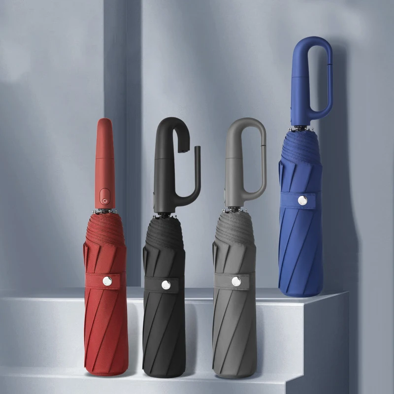 

Automatic Folding Double Umbrella Sunshade 20 Ribs Buckle Design Super Large Strong for Men Women Rib Buckle Fully Automatic