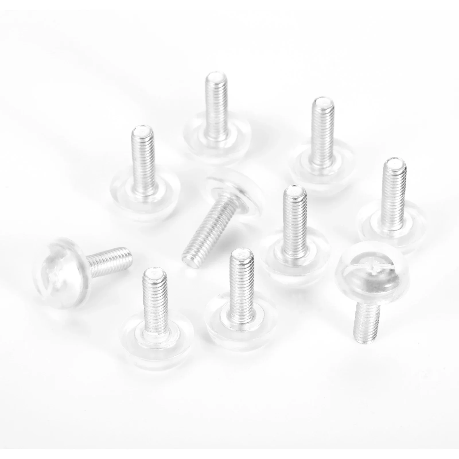 10pcs Adjustable Furniture Feet Clear Pad Screw M6*19mm Glide Leveling Table Height Balance Chair Leg Protect Floor Anti-slip