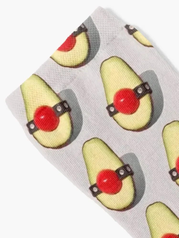 Sensual Avacado -BDSM Avacado with Ball Gag Socks cotton Run football Lots Mens Socks Women's