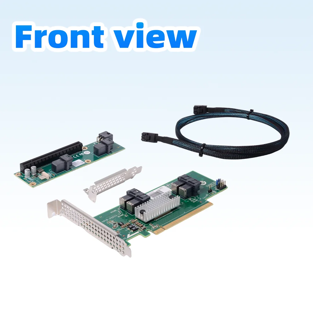 ADT-Link PCIe 3.0 X4 8643 Array Card SFF-8643 X16 Baseplate MINI SAS Riser Cable for eGPU Game GPU External Expansion Extension