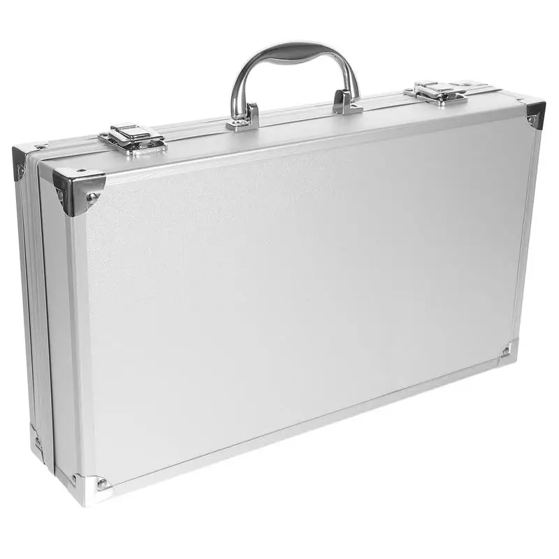 1pc Aluminum Alloy Hard Case Tool Carrying Case Metal Toolbox Mechanic Tool Tool Organizer Equipment Instrument