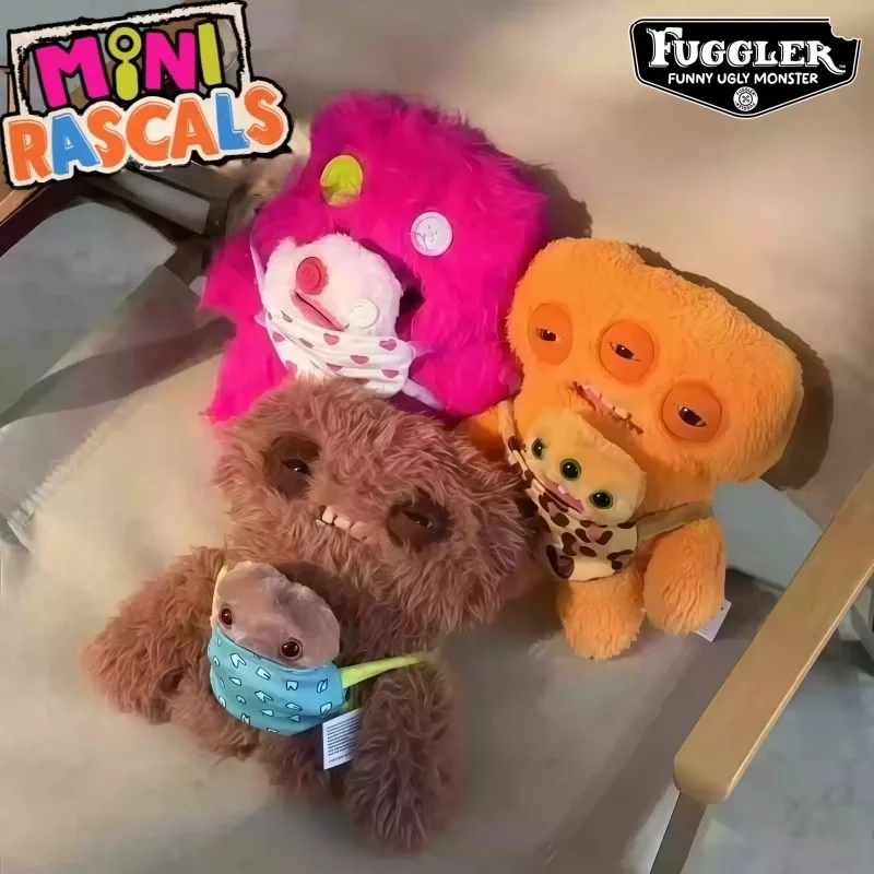 In Stock Genuine Fuggler Funny Mini Rascals Baby Series Ugly Cute Monster Plush Doll Collectible Toy Christmas Gift