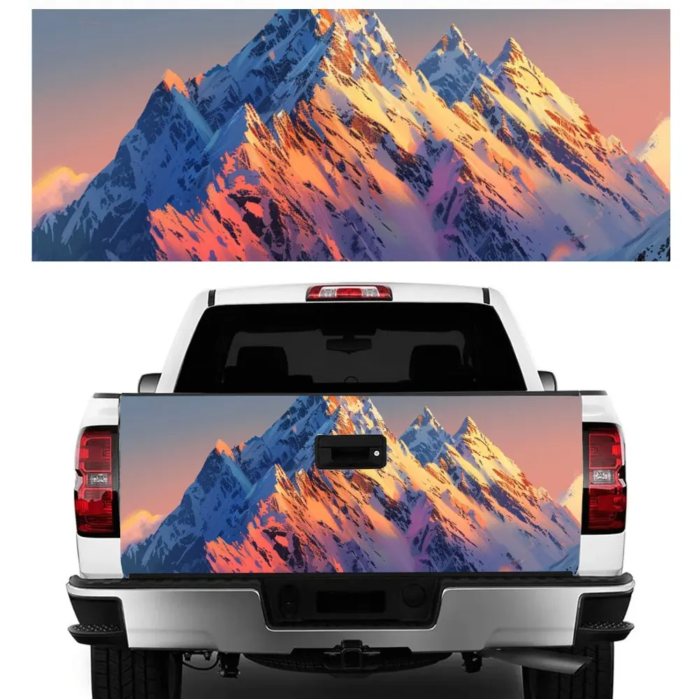 

Beautiful Sunshine Gold Mountain Car Tail Trunk Protect Vinly Decal Auto Accessories Hood Decoration Sticker for Off-road Pickup