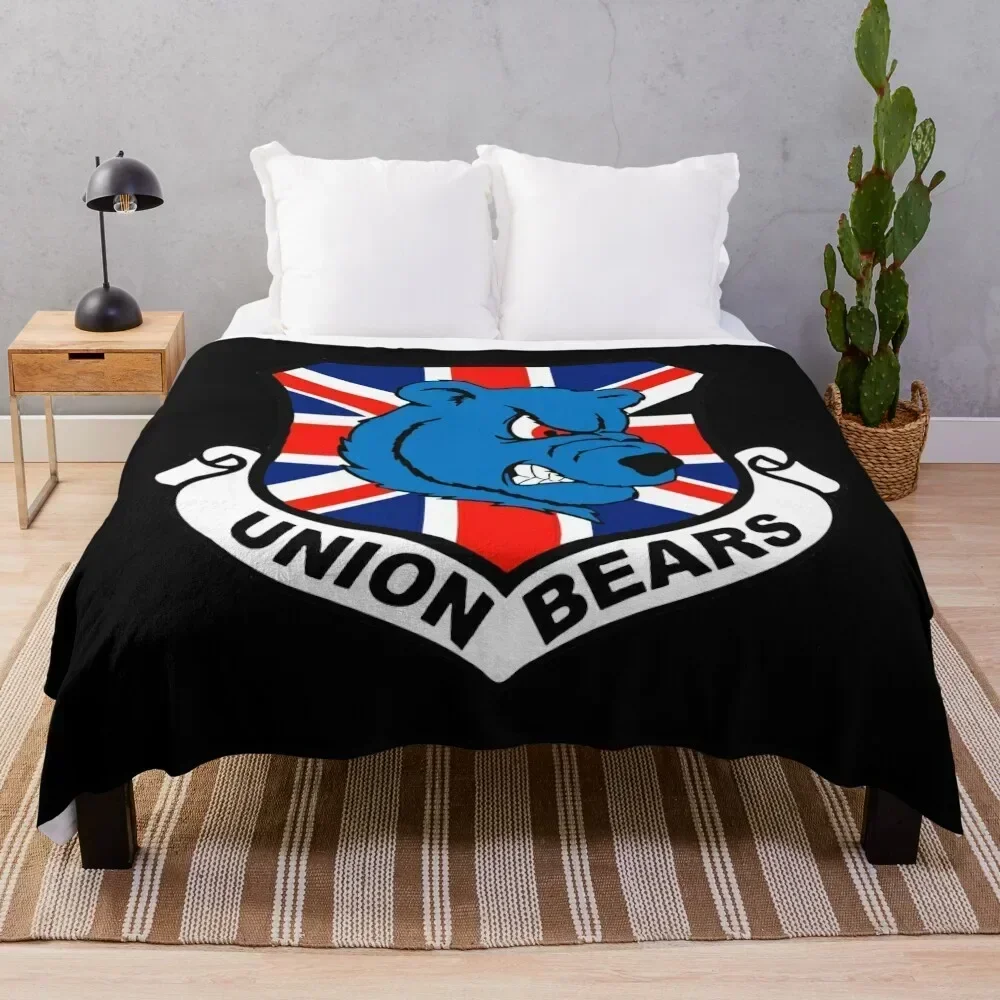

union bears Throw Blanket No Pilling Soft Warm Blanket for Bed