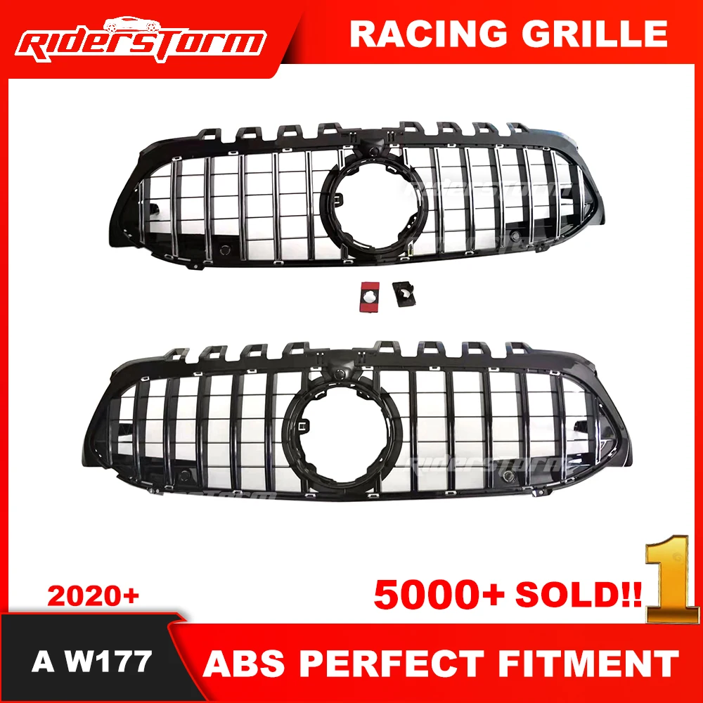 2018 2019 2020 2021 Year New A class W177 Gt R grille For merced A class C177 Gt Grill with Camera hole Style 2022+ For A200