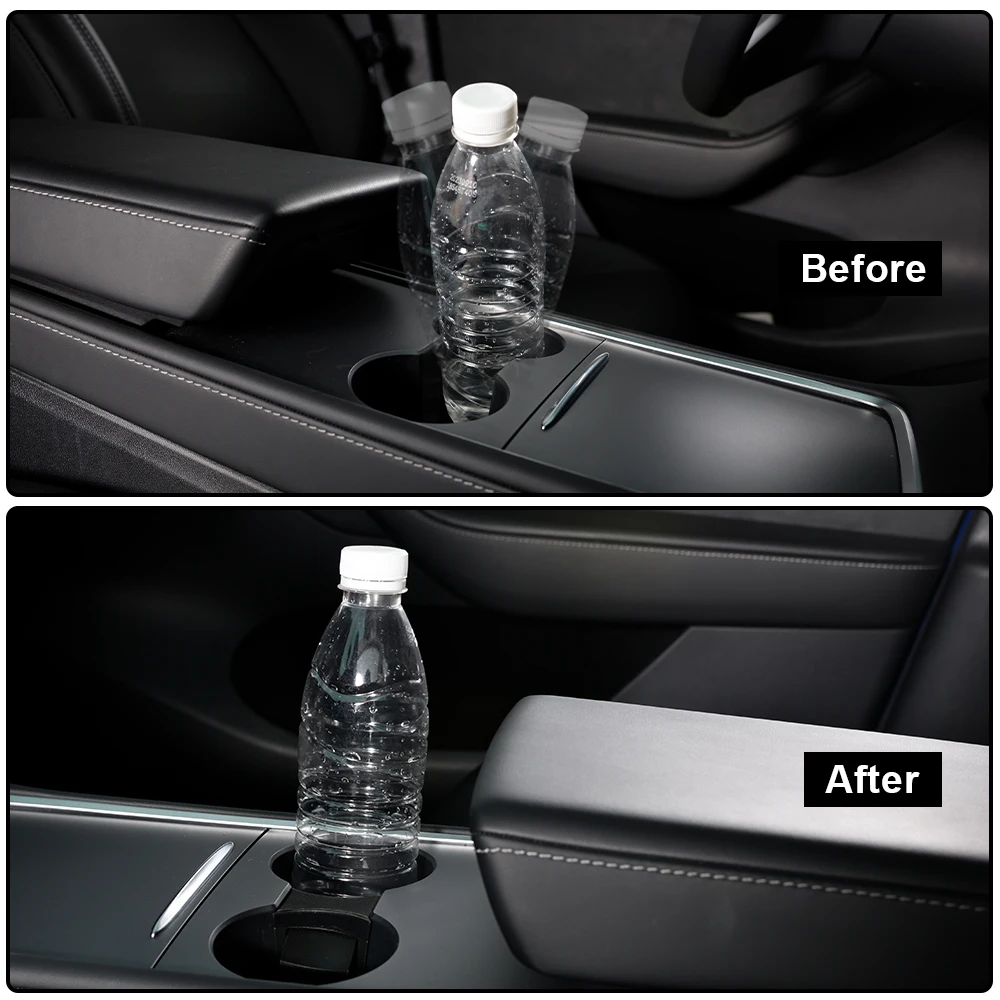 テスラモデル3,2021-2023, 2024用の中央制御水カップスロット,固定ドリンクホルダー,車のインテリアアクセサリー