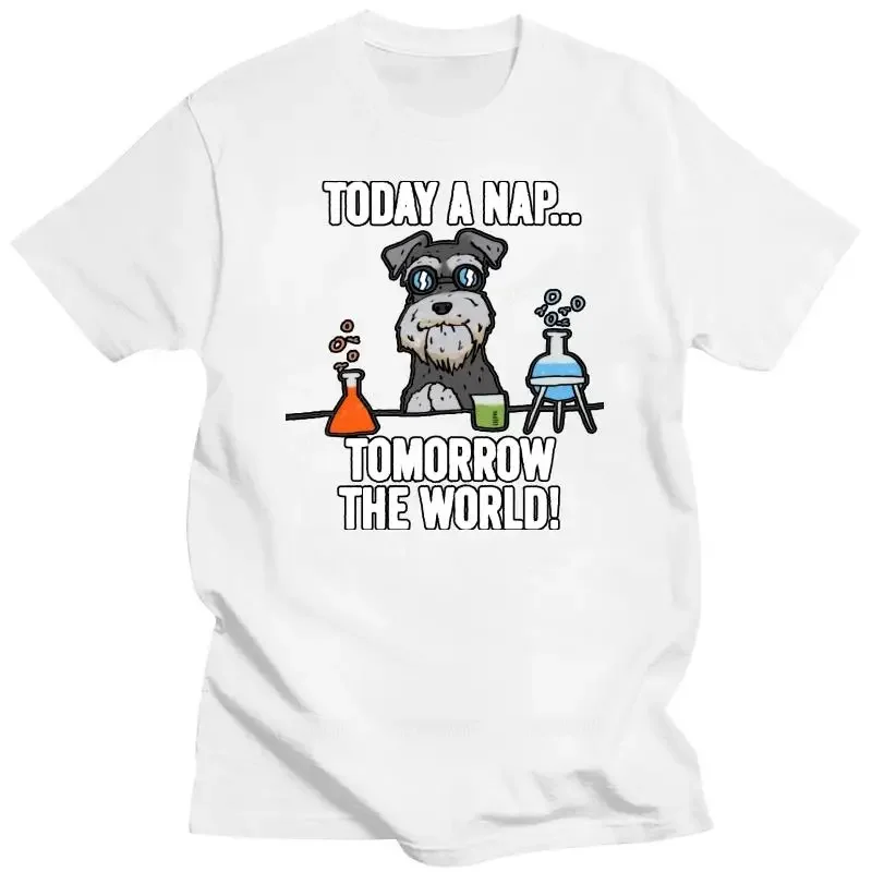 one yona 3D Print For Boy Schnauzer Today A Nap Tomorrow The World Homme Tee Shirt New Custom Cotton For Man fashion t shirt