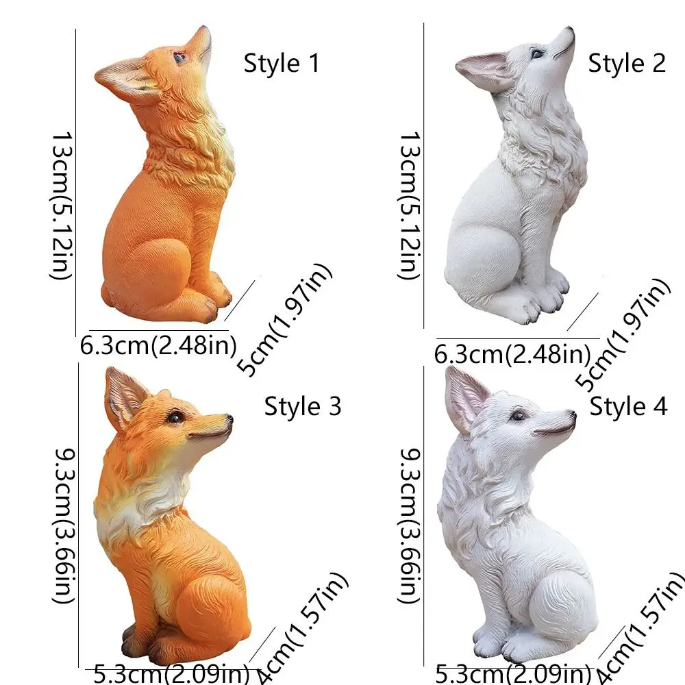 Cute Nine Tailed Animal Figurine Handicraft Unique Animal Sculpture Toys Resin Crafts Garden Animal Statue