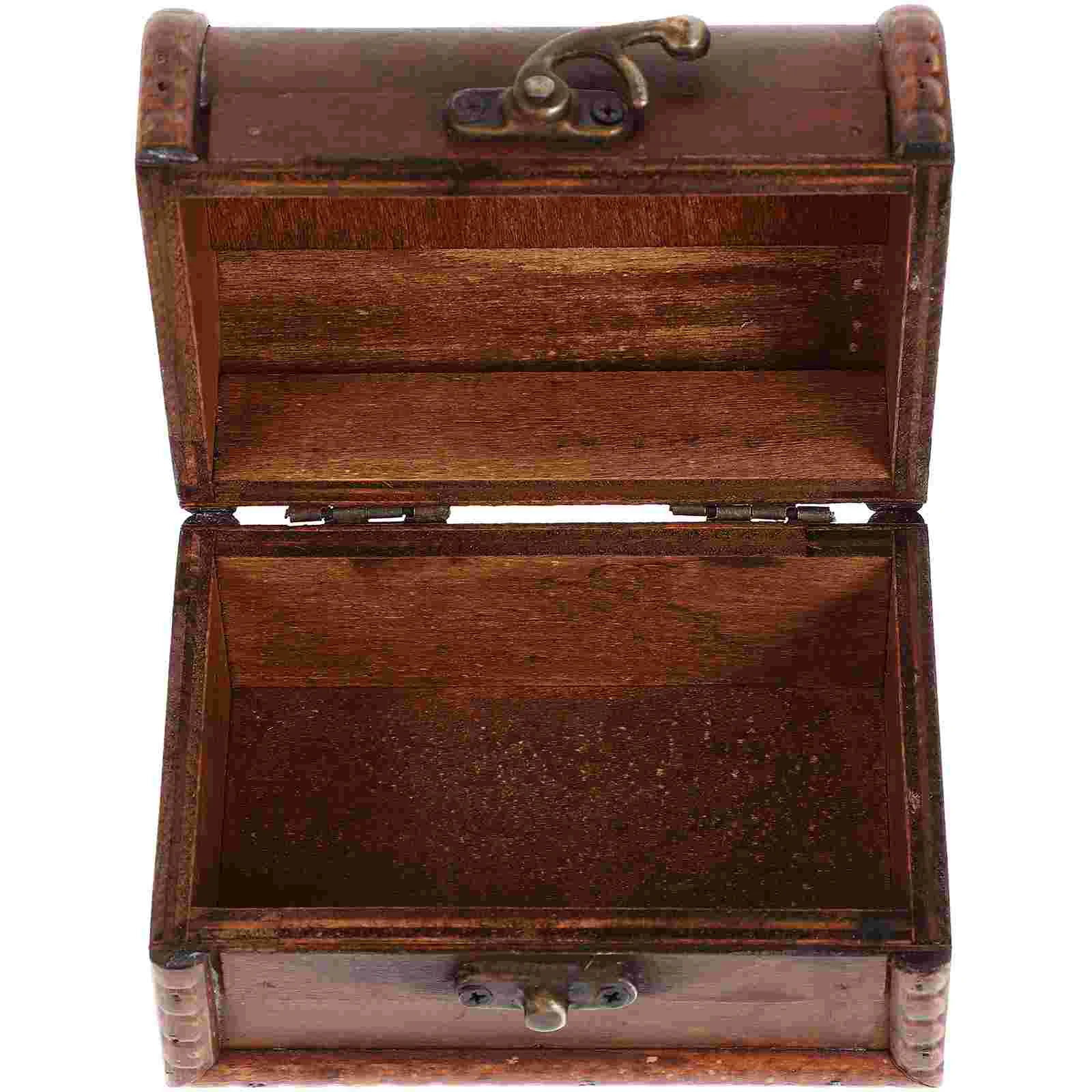 Jewelry Boxes Vintage Storage Wooden Container Handheld Sundries Case Vanity Organizer