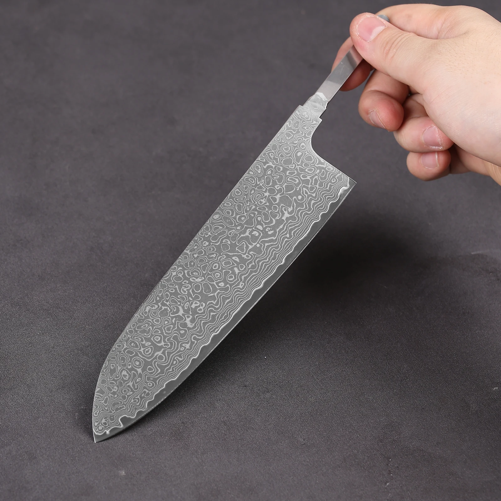 Damascus Steel Raw Knife Blank Kitchen Chef Knife Set Blades Blank DIY Handmade Knife Custom Knife Making Kit without Handle