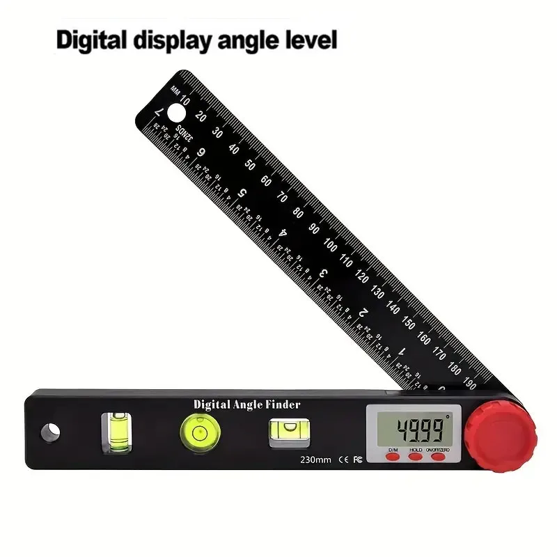 デジタルディスプレイ角度定規、分度器定規、角度ファインダー、多機能レベル、木工測定ツール