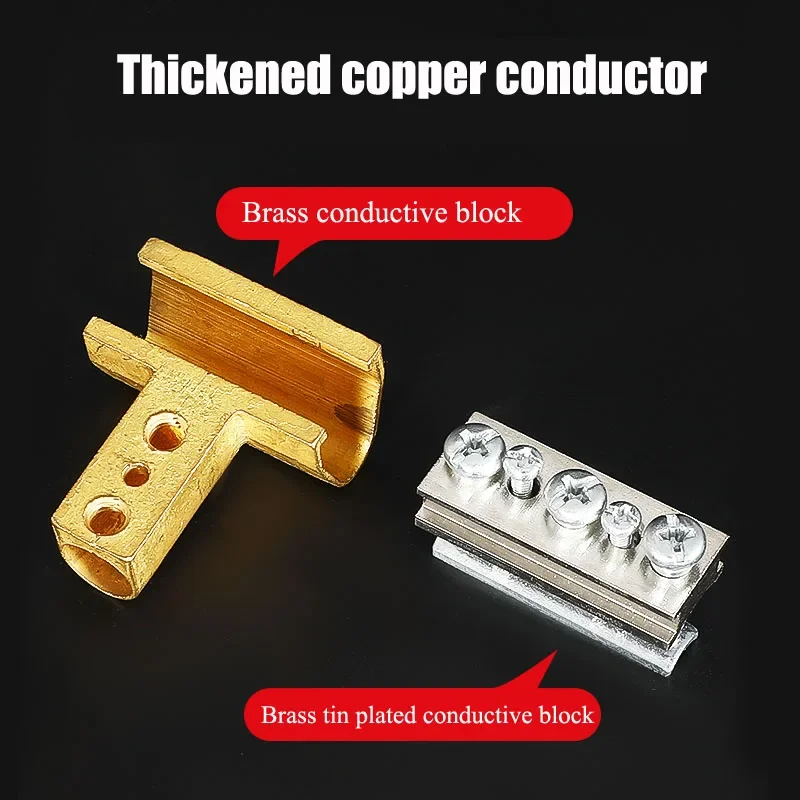 80-415A T-shaped Clamp Wire Splitter High-power Copper Cable Connector 3-way Branch Quick Wiring Terminal Block