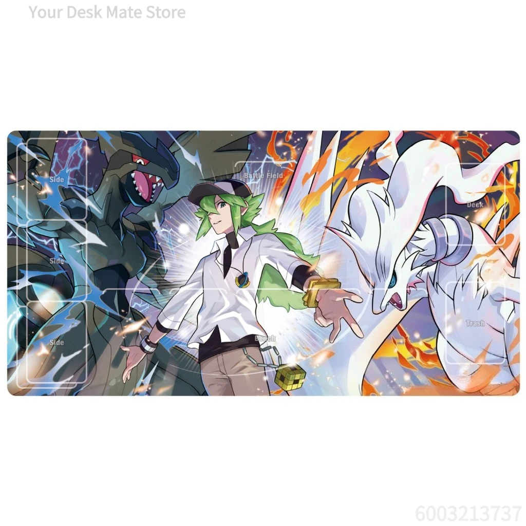 Pokemon TCG Playmat N Reshiram Zekrom Trading Card Game Desk