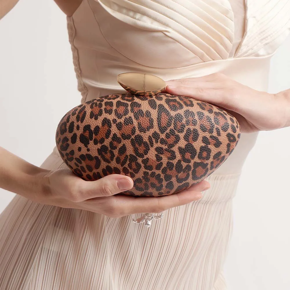 

New Style Single Shoulder Crossbody Bag Leopard Print PU Bag Fashionable for Ladies Wedding Party Evening Clutch Handbag