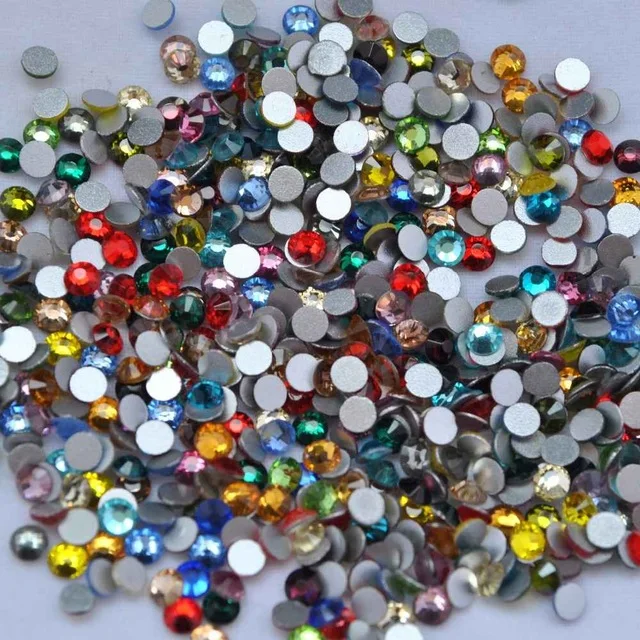 SS3 ~ SS30 AAAAA cristallo di alta qualità Non Hotfix Nail art Strass Super Bright Glass Strass 3D Nail Art Decoration