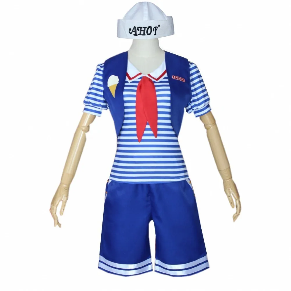 Robin Steve Harrington Cosplay Costume Adult Shirt Pants Hat Vest Suits Carnival Party Cosplay Costume