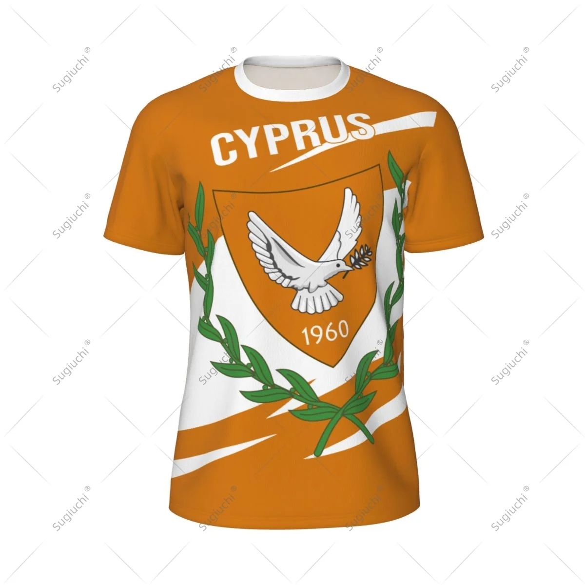 Cyprus Flag Men Sports T-shirt Women Tees jersey for Soccer Football Running Bike Tennis Fitness Fans