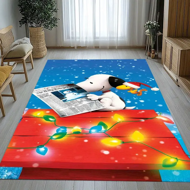 Kawaii S-Snoopys Dog Cartoon Soft Non-Slip Large Area Rug for Living Room,Bedroom Playroom Carpet Mat for Sofa,Home Decor Gift