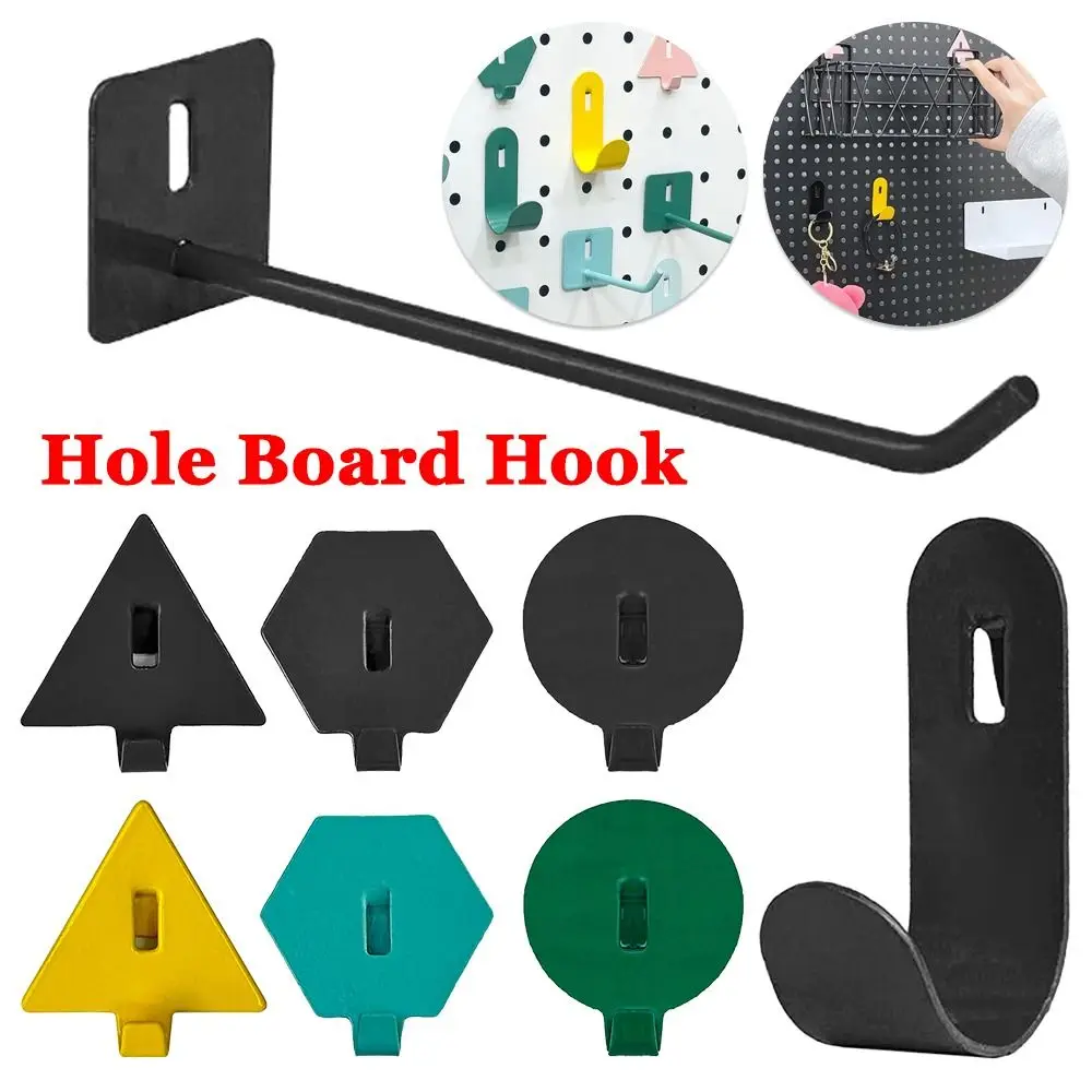 5pcs/set Slatwall Hooks Display Hanger Rack Multi-function Hole Board Storage Hanging Holder Retail Shop Goods Shelf