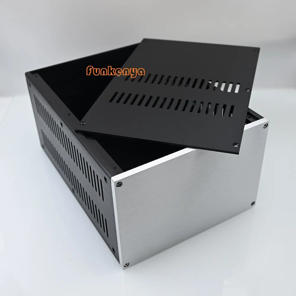 

W221 H150 D311 Anodized Aluminum Case Power Box Amplifier Vent Mult Functional DIY Chassis Pramp Amp Housing Cabinet Hi End