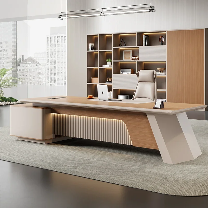 Aesthetic Designer Office Desks Storage Simple Drawers Corner Office Desks Modern Cheap Luxury Biurko Small Spaces Furniture