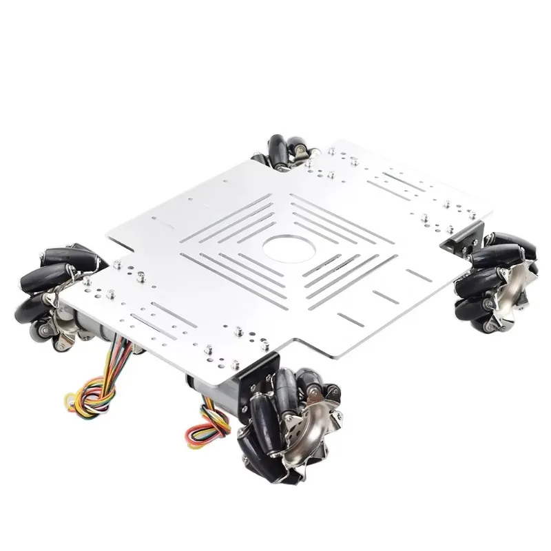 40KG Big Load 4WD All Metal Mecanum Wheel  Car Chassis Kit Platform with DC 12V Encoder Motor for  Project
