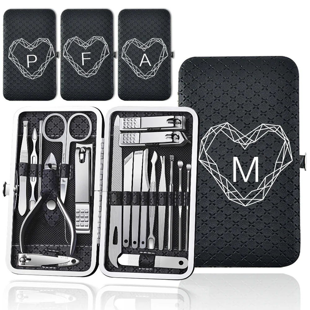 

19 Pcs Nail Clippers Set Storage Box Multifunctional Nail Clippers Set Organizer Pedicure Kit Home Essentials Personal Care