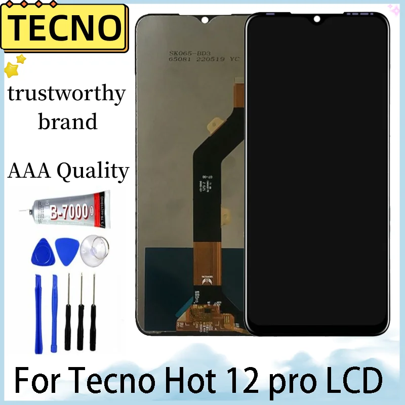 High quality Black 6.6inch For Infinix Hot 12 Pro X668 X668C LCD Display Touch Screen Digitizer Panel Assembly