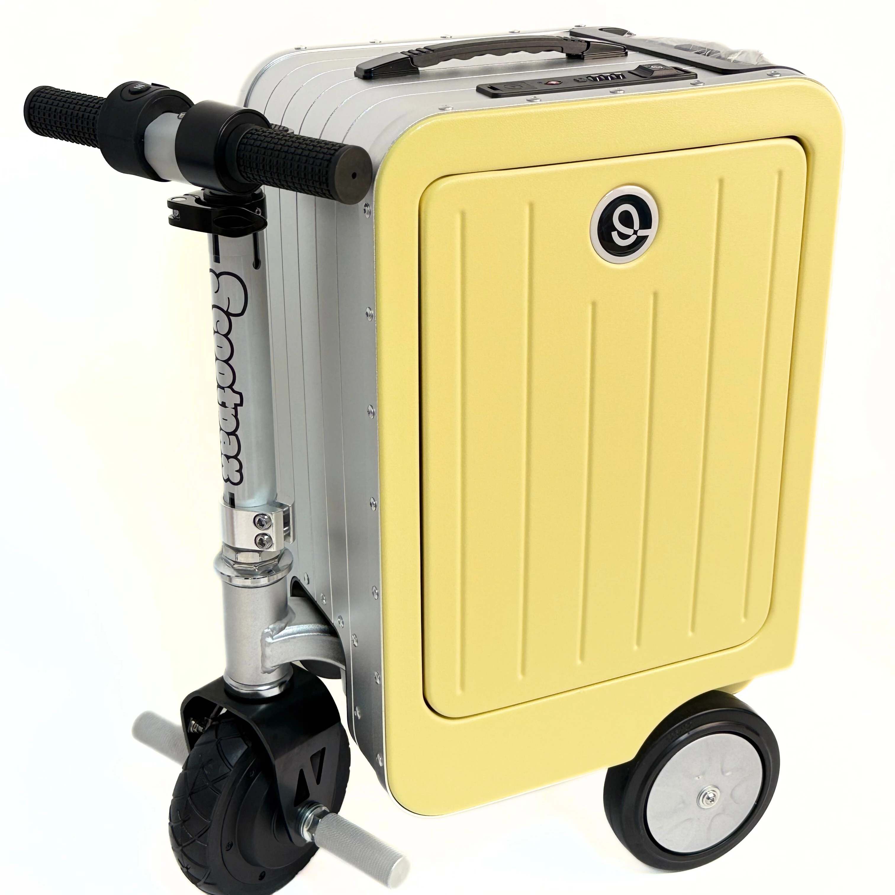 

2026 new arrivals Cute Candy Colored Portable Boarding Suitcase Side Opening Charging Riding Luggage