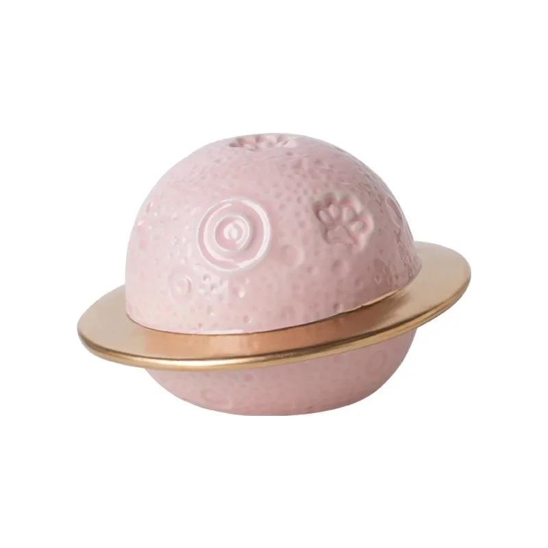 

Ceramic Phnom Penh Planet Urn Pet, Urn Cosmic Starry Sky Accompanying Cat and Dog Death Memorial