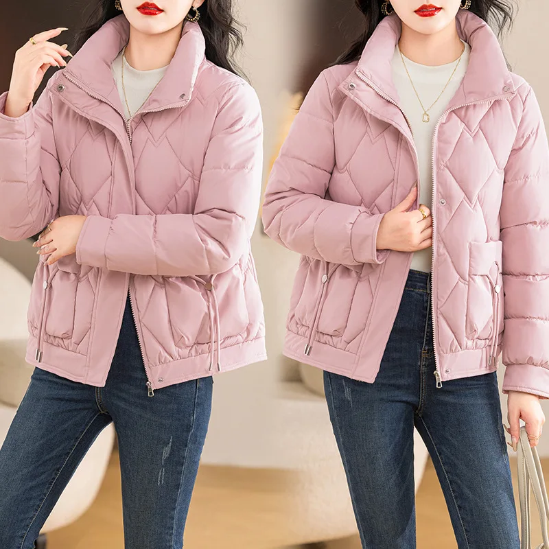 2024 New Winter Down Cotton Jacket Women Loose Padded Coat Female Solid Thicken Warm Puffer Parkas Jackets Snow Wear Outwear