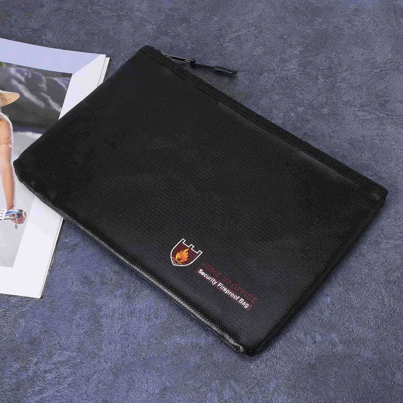 أكياس مستندات مقاومة للحريق بسحاب مقاوم للحريق ، حقيبة مقاومة للماء ، باد ، نقود ، مجوهرات ، جواز سفر ، 5X