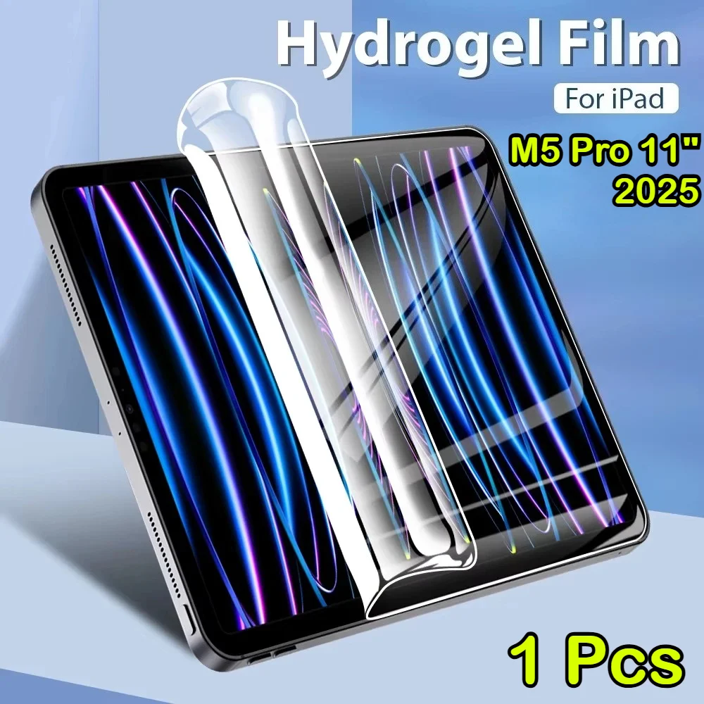 

Защитная пленка из мягкого гидрогеля HD для iPad Pro M5 M4, Air 13 (2025), A16, 11-го поколения, 11, 12.9, 4, 5, Mini 7, 6, 2, 3, 10.2, 9.7 (не стекло)