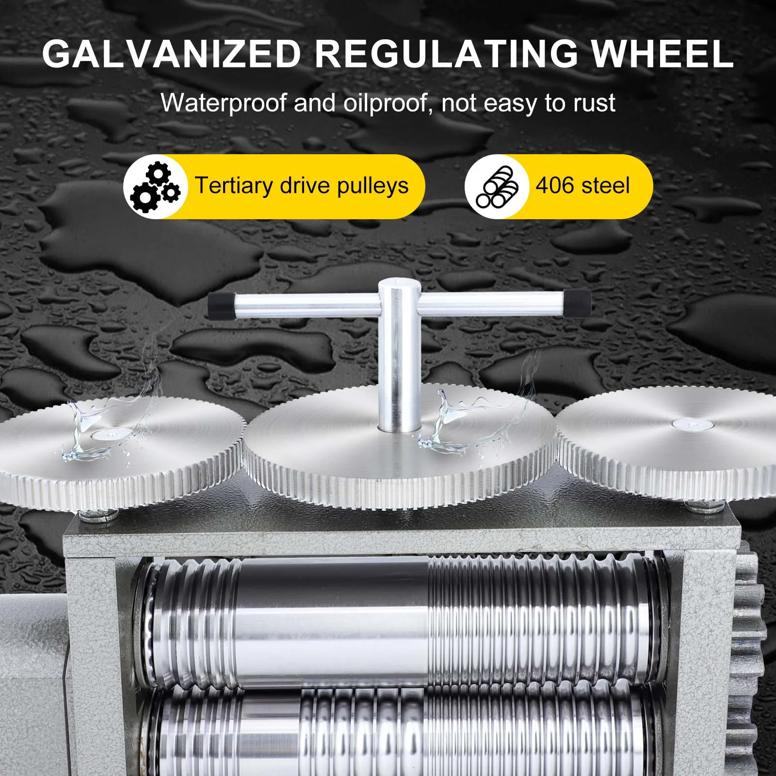 آلة مطحنة المجوهرات المتداول 3 في 1 آلة الأسطوانة الخفيفة نصف جولة آلة مطحنة المتداول #3