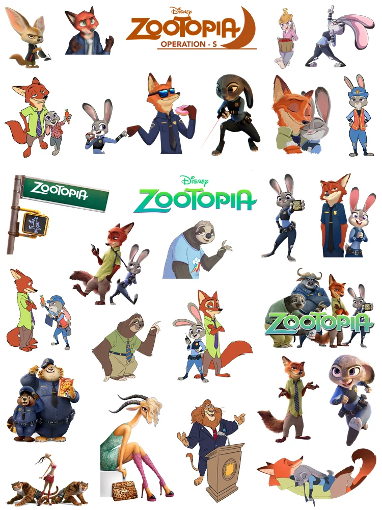 Filmy dla dzieci Disney zootopia Naszywki na ubrania drukowanie na ubraniach naklejki termiczne dla dzieci