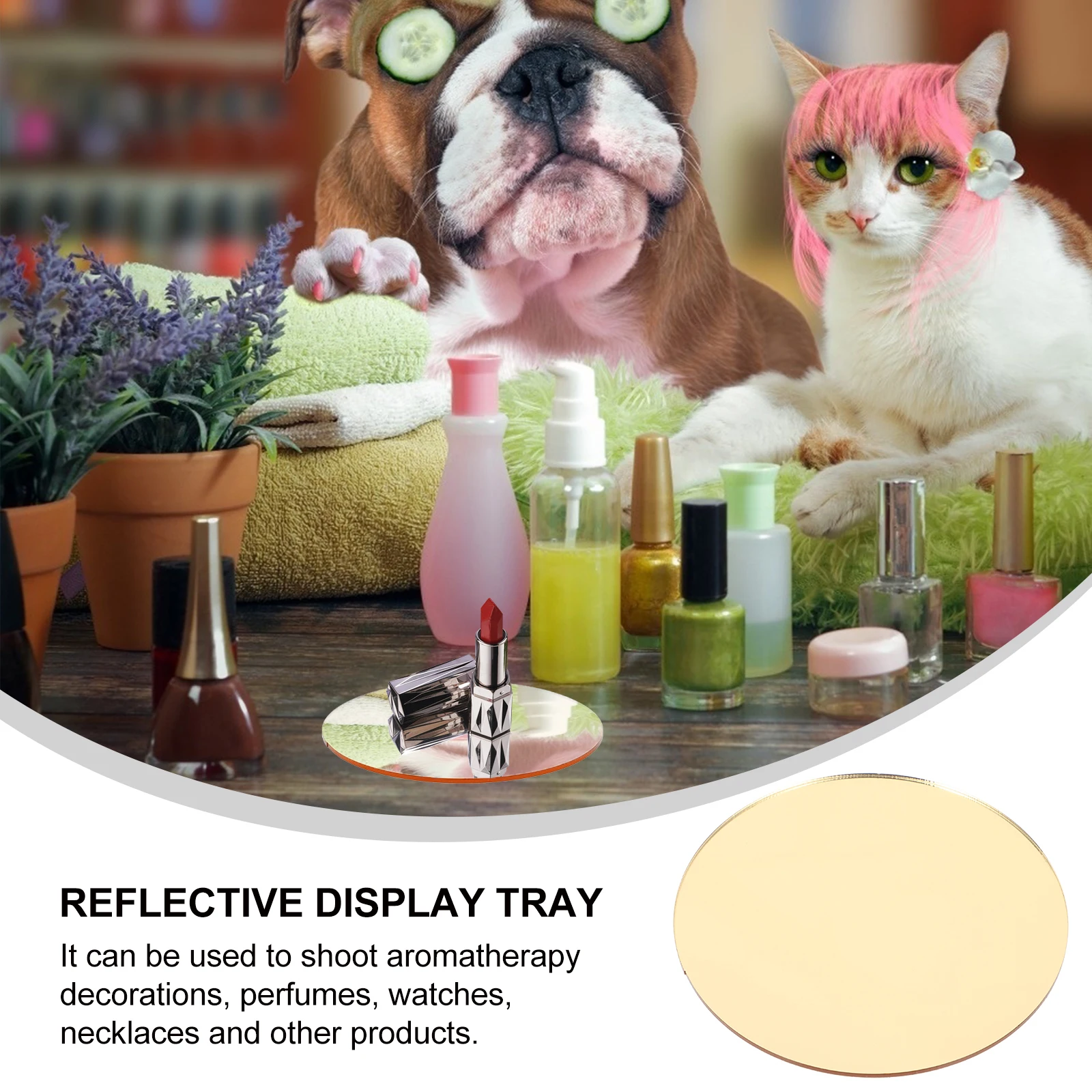 

Aromatic Accessories Ornament Tray Acrylic Reflective Display Plate