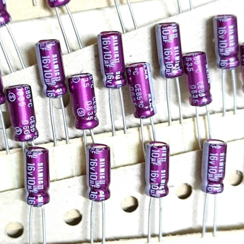 10 قطعة/50 قطعة ELNA 16V10UF SILMIC II سلسلة 5x11 مللي متر CE85 ° C حمى الصوت مُكثَّف كهربائيًا 10 فائق التوهج/16 فولت مكثفات دبوس النحاس #1