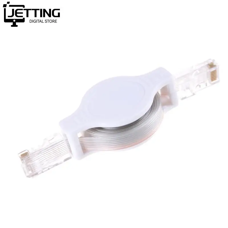 1,5 mt 4.9FT VIDEOKONFERENZ Extensible Retractable RJ45 Internet Ethernet Netzwerk LAN Modem Router Draht Wohnung Ethernet Kabel