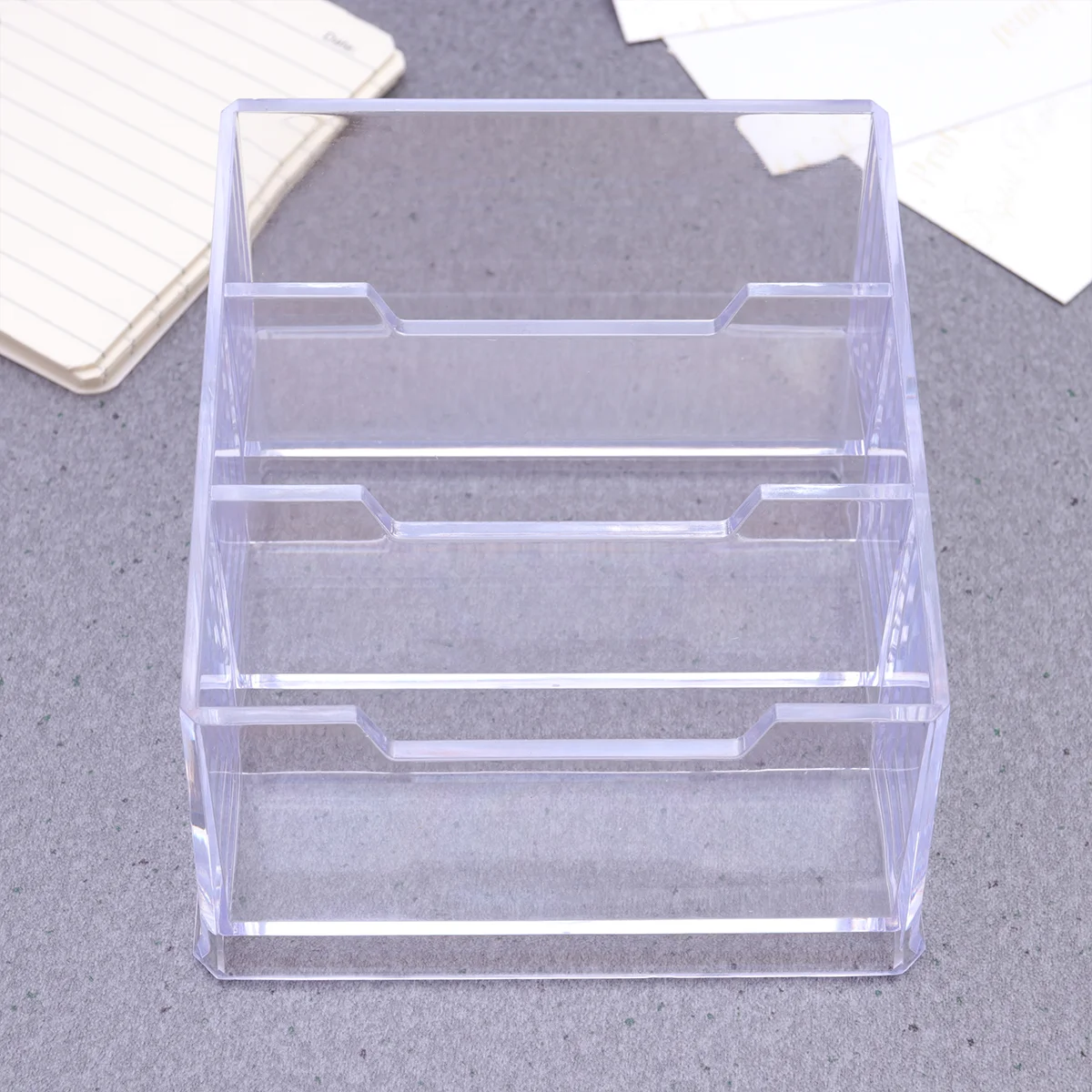 Business Office Cards Stackable Storage Bins Open Front Loaders Desktop Organizer