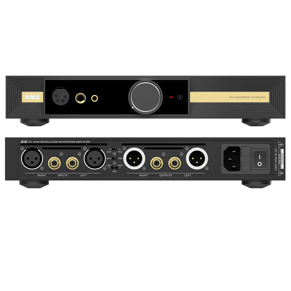 

2026 SMSL VMV P2 Headphone Amplifier Pre-amp 32ohmns 6W Balanced & Unbalanced Input for 4.4MM & 6.35MM Metal Body 2-Channel