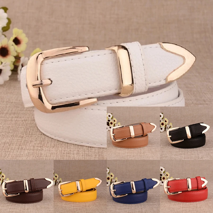 Pasek do spodni damskich Trend skórzany biały pasek moda wysokiej jakości paski do spodni solidna klamra w stylu vintage pasek damski LB2146-