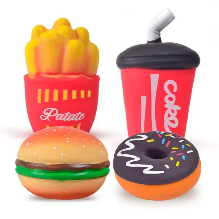 Juguetes antiestrés de TPR para aliviar la presión, simulación de Coca-Cola, papas fritas, hamburguesas, de rebote lento, regalo de cumpleaños